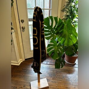 Soccer Loco Black and Gold Logo Scarf